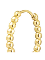 Mono Orecchino Donna Marlù 33OR0114G a cerchio 1,9 cm trama con sfere Oro