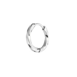 Mono Orecchino Donna Marlù 33OR0115 a cerchio ritorto 1,5 cm Silver