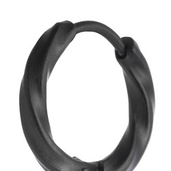 Mono Orecchino Donna Marlù 33OR0115N a cerchio ritorto 1,7 cm Nero