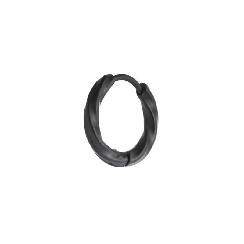 Mono Orecchino Donna Marlù 33OR0115N a cerchio ritorto 1,7 cm Nero