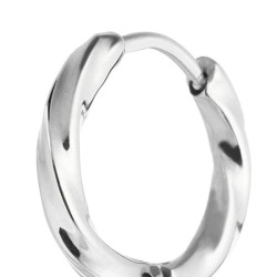 Mono Orecchino Donna Marlù 33OR0116 a cerchio ritorto 1,7 cm Silver