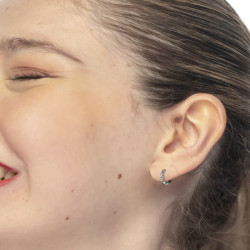 Mono Orecchino Donna Marlù 33OR0122 a cerchio ritorto 1,5 cm Silver