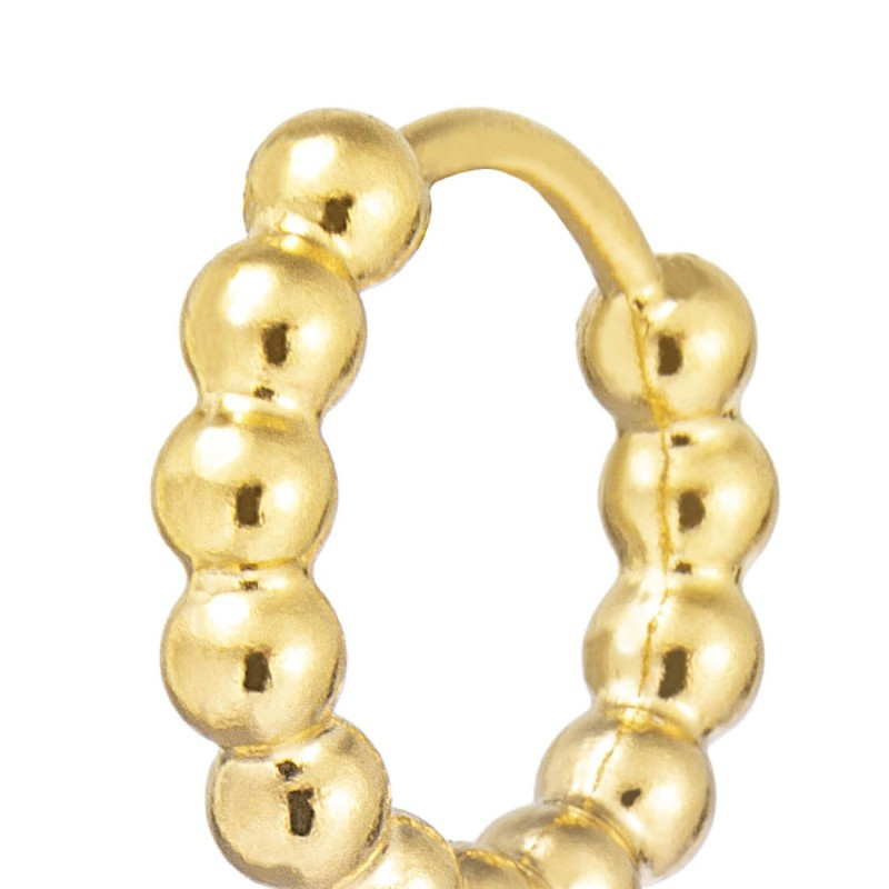 Mono Orecchino Donna Marlù 33OR0126G a cerchio 1,3 cm trama con sfere Oro