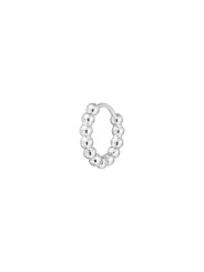 Mono Orecchino Donna Marlù 33OR0126 a cerchio 1,3 cm trama con sfere Silver