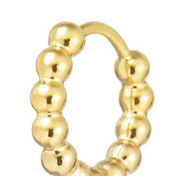 Mono Orecchino Donna Marlù 33OR0127G a cerchio 1,7 cm trama con sfere Oro