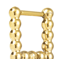 Mono Orecchino Donna Marlù 33OR0128 quadrato 1,1 cm trama con sfere Oro