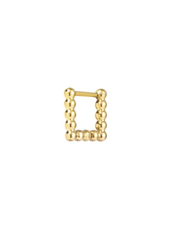 Mono Orecchino Donna Marlù 33OR0128 quadrato 1,1 cm trama con sfere Oro