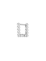 Mono Orecchino Donna Marlù 33OR0128 quadrato 1,1 cm trama con sfere