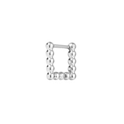 Mono Orecchino Donna Marlù 33OR0128 quadrato 1,1 cm trama con sfere