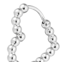 Mono Orecchino Donna Marlù 33OR0129 a cuore 1,8 cm trama con sfere