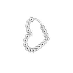 Mono Orecchino Donna Marlù 33OR0129 a cuore 1,8 cm trama con sfere