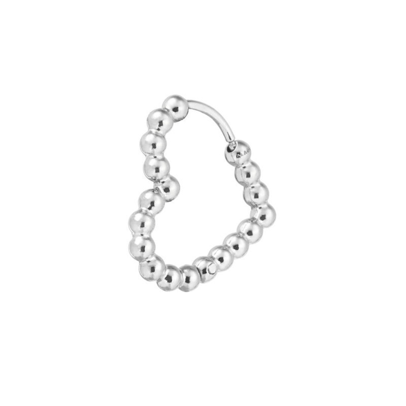 Mono Orecchino Donna Marlù 33OR0129 a cuore 1,8 cm trama con sfere