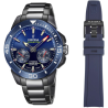Orologio Cronografo Uomo Festina Connected F20647/1 in Acciaio Nero e Blu