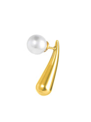 Mono Orecchino Donna Marlù 33OR0073G a lobo goccia 2,2 cm con chiusura perla