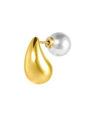 Mono Orecchino Donna Marlù 33OR0074G a lobo goccia 1,8 cm con chiusura perla