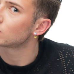 Mono Orecchino Donna Marlù 33OR0074G a lobo goccia 1,8 cm con chiusura perla