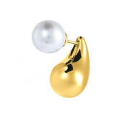 Mono Orecchino Donna Marlù 33OR0074G a lobo goccia 1,8 cm con chiusura perla