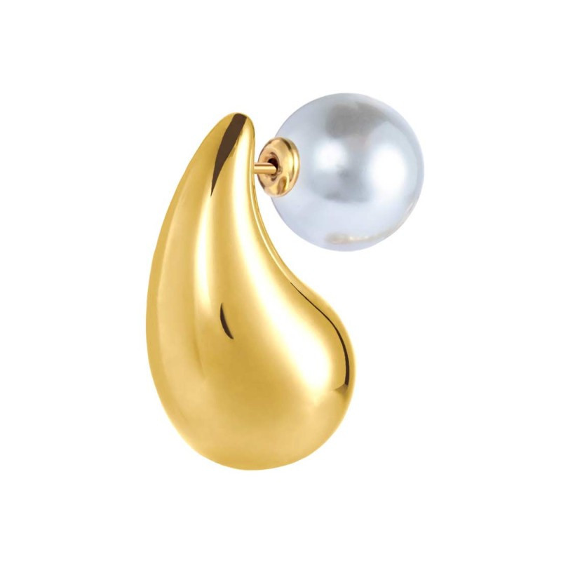 Mono Orecchino Donna Marlù 33OR0075G a lobo goccia 2,6 cm con chiusura perla