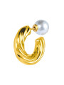 Mono Orecchino Donna Marlù 33OR0077G a lobo 2,5cm con chiusura perla Oro