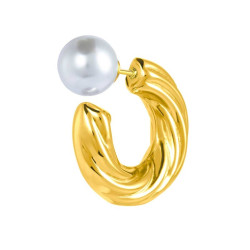 Mono Orecchino Donna Marlù 33OR0077G a lobo 2,5cm con chiusura perla Oro
