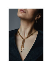 Collana Donna Liujo LJ2989 in Acciaio Dorato a Catena Essential