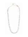 Collana Donna Marlù 30CN0006G-W in Acciaio Oro con Perle Bianche