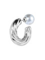 Mono Orecchino Donna Marlù 33OR0077 a lobo 2,5cm con chiusura perla Silver