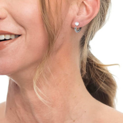 Mono Orecchino Donna Marlù 33OR0079 a lobo a cerchietto 1,9cm con chiusura perla