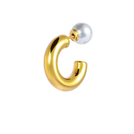 Mono Orecchino Donna Marlù 33OR0079G a lobo a cerchietto 1,9cm con chiusura perla