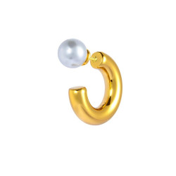 Mono Orecchino Donna Marlù 33OR0079G a lobo a cerchietto 1,9cm con chiusura perla