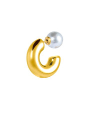 Mono Orecchino Donna Marlù 33OR0080G a lobo a cerchietto2,2cm con chiusura perla