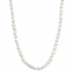 Collana Donna Marlù 30CN0006G-W in Acciaio Oro con Perle Bianche