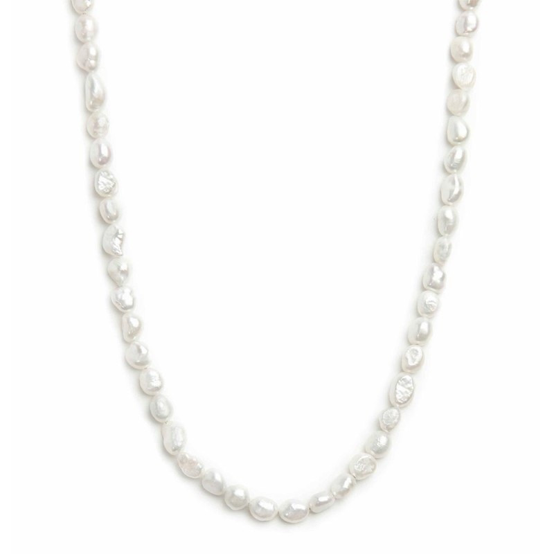 Collana Donna Marlù 30CN0006G-W in Acciaio Oro con Perle Bianche
