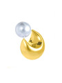 Mono Orecchino Donna Marlù 33OR0084G a lobo bombato 2,2cm con chiusura perla