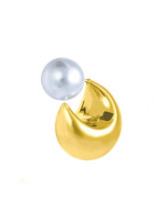 Mono Orecchino Donna Marlù 33OR0085G a lobo bombato 2,9cm con chiusura perla