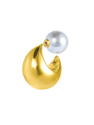 Mono Orecchino Donna Marlù 33OR0085G a lobo bombato 2,9cm con chiusura perla