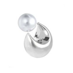 Mono Orecchino Donna Marlù 33OR0085 a lobo bombato 2,9cm con chiusura perla