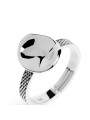 Anello Donna Marlù 33AN0041-M con bottone martellato Silver