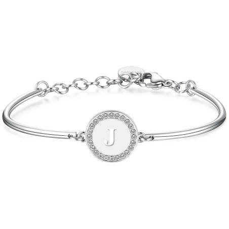 Bracciale Donna Brosway Chakra BHK133 in Acciaio Lettera J Alfabeto Iniziali