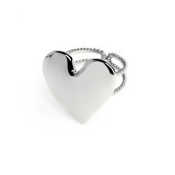 Anello Donna Marlù 33AN0043-M Cuore in Acciaio Silver