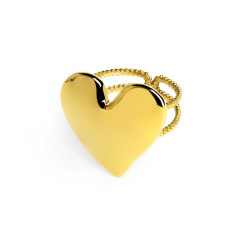 Anello Donna Marlù 33AN0043G-S Cuore in Acciaio Oro