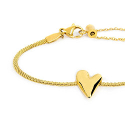 Bracciale Donna Marlù 33BR0053G in Acciaio con Cuore Oro