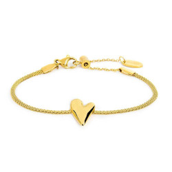 Bracciale Donna Marlù 33BR0053G in Acciaio con Cuore Oro