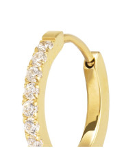 Mono Orecchino Donna Marlù 31OR0020G-W a cerchio 1,7 cm con zirconi Oro