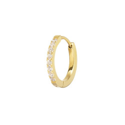 Mono Orecchino Donna Marlù 31OR0020G-W a cerchio 1,7 cm con zirconi Oro