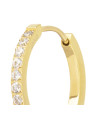 Mono Orecchino Donna Marlù 31OR0021G-W a cerchio 2 cm con zirconi Oro