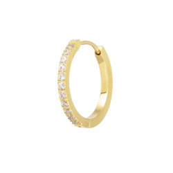 Mono Orecchino Donna Marlù 31OR0021G-W a cerchio 2 cm con zirconi Oro