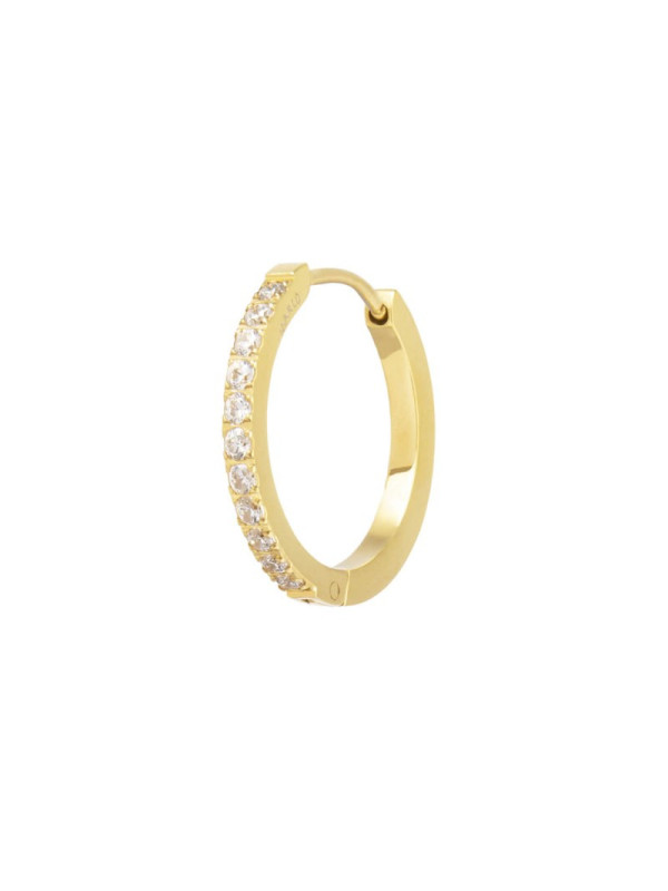 Mono Orecchino Donna Marlù 31OR0021G-W a cerchio 2 cm con zirconi Oro
