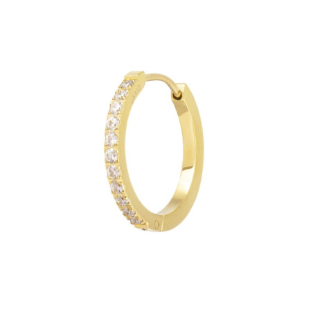 Mono Orecchino Donna Marlù 31OR0022G-W a cerchio 2,4 cm con zirconi Oro