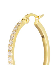 Mono Orecchino Donna Marlù 31OR0027G-W a cerchio 2,9 cm con zirconi Oro